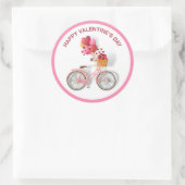 Gelukkig Valentijnsdag | Fietsen en ballonnen Ronde Sticker (Tas)