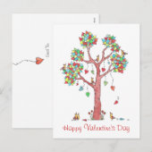 Gelukkig Valentijnsdag geïllustreerd Feestdagenkaart (Voorkant / Achterkant)