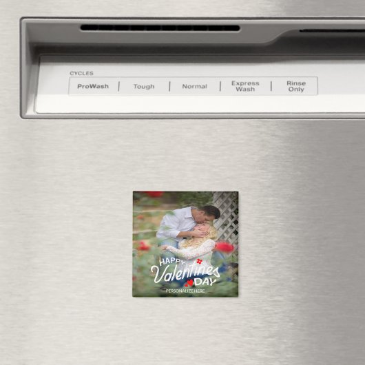 Gelukkig Valentijnsdag Gepersonaliseerd Magnet (Insitu (Vaatwasser))