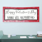 Gelukkig Valentijnsdag | Gepersonaliseerd voorstel Spandoek (Beurs)