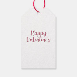 Gelukkig Valentijnsdag Geschilderde Hartjes Cadeau Cadeaulabel