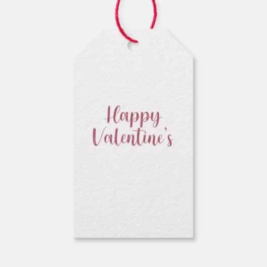 Gelukkig Valentijnsdag Geschilderde Hartjes Cadeau Cadeaulabel (Achterkant)