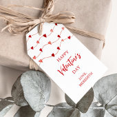 Gelukkig Valentijnsdag Gift Label, Heart String Cadeaulabel