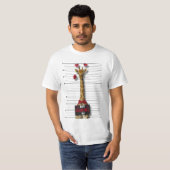Gelukkig Valentijnsdag Giraffe Funny Mugshot T-shirt (Voorkant volledig)