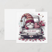 Gelukkig Valentijnsdag Gnome Feestdagenkaart (Voorkant / Achterkant)