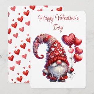 Gelukkig Valentijnsdag Gnome Feestdagenkaart