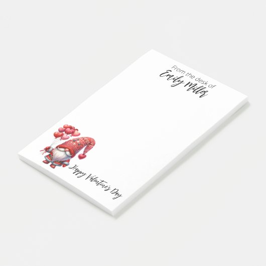 Gelukkig Valentijnsdag Gnome Post-it® Notes (Schuin)