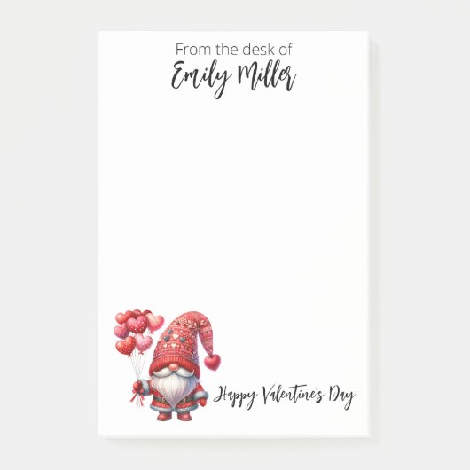 Gelukkig Valentijnsdag Gnome Post-it® Notes (Voorkant)