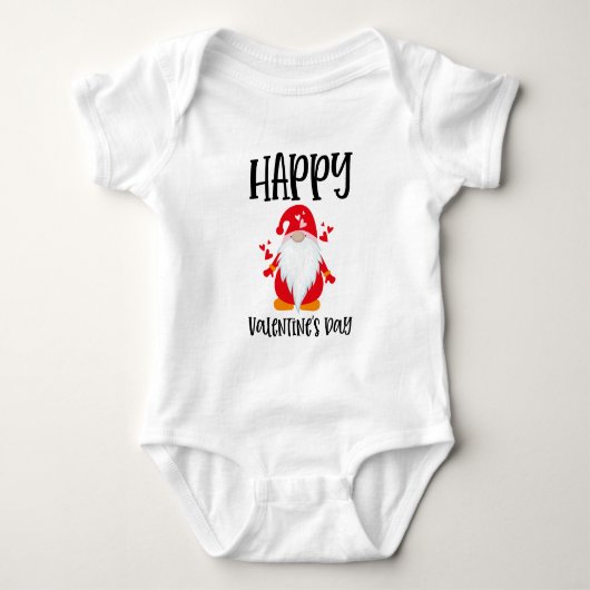 Gelukkig Valentijnsdag Gnome Romper (Voorkant)