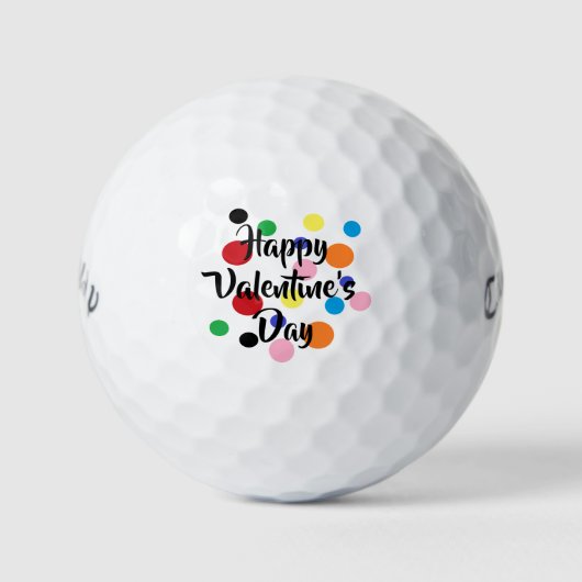 Gelukkig Valentijnsdag Golfvallen Golfballen (Voorkant)