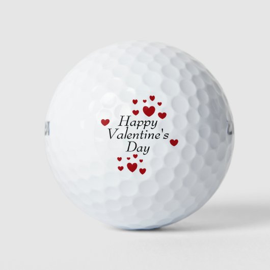 Gelukkig Valentijnsdag Golfvallen Golfballen (Voorkant)
