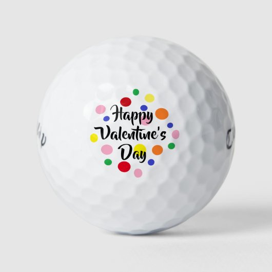 Gelukkig Valentijnsdag Golfvallen Golfballen (Voorkant)