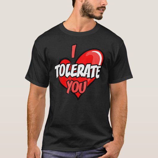 Gelukkig Valentijnsdag grappig dat ik je retro C v T-shirt (Voorkant)