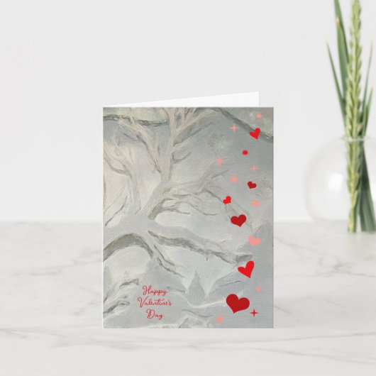 Gelukkig Valentijnsdag hart en sterren Kaart (Voorkant)