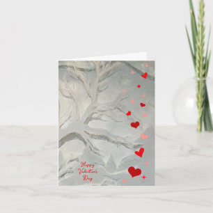 Gelukkig Valentijnsdag hart en sterren Kaart