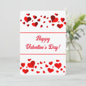 Gelukkig Valentijnsdag hart Feestdagenkaart (Staand voorkant)