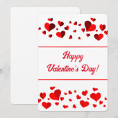 Gelukkig Valentijnsdag hart Feestdagenkaart (Voorkant / Achterkant)