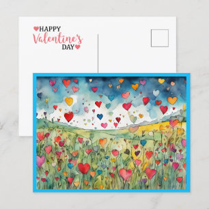 Gelukkig Valentijnsdag hart Feestdagenkaart