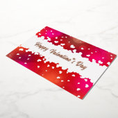 Gelukkig Valentijnsdag hart Folie Feestdagenkaart (Gedraaid)