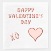 Gelukkig Valentijnsdag hart Folie Servetten (Voorkant)