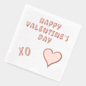 Gelukkig Valentijnsdag hart Folie Servetten (Links)