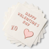 Gelukkig Valentijnsdag hart Folie Servetten (Insitu (Gestapeld))