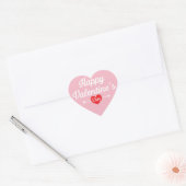 Gelukkig Valentijnsdag hart Hart Sticker (Envelop)