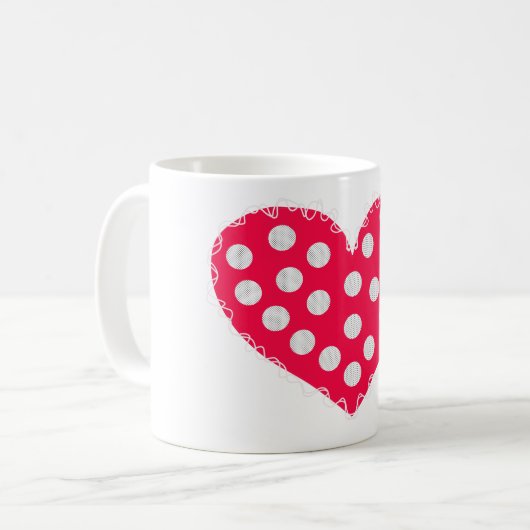 Gelukkig Valentijnsdag hart Koffiemok (Voorkant links)