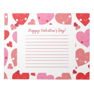 Gelukkig Valentijnsdag hart Notitieblok