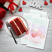 Gelukkig Valentijnsdag hart op string Servet