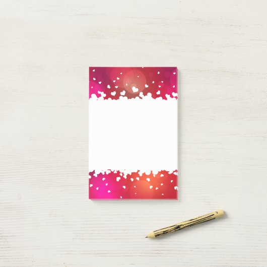 Gelukkig Valentijnsdag hart Post-it® Notes (Op bureau)