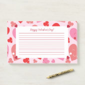 Gelukkig Valentijnsdag hart Post-it® Notes (Op bureau)