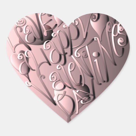 Gelukkig Valentijnsdag hart Sticker (Voorkant)