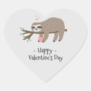 Gelukkig Valentijnsdag Hart Sticker