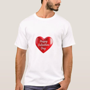 Gelukkig Valentijnsdag hart T-shirt