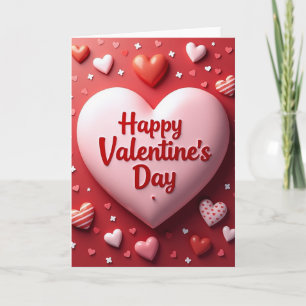 Gelukkig Valentijnsdag Hart Valentijnskaart Kaart