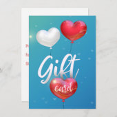 Gelukkig Valentijnsdag hartballonnen Gift Kaart (Voorkant / Achterkant)