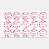 Gelukkig Valentijnsdag hartencadeau of koekje Labels (Vel)