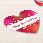 Gelukkig Valentijnsdag harthart Onderzetter (Gekanteld)
