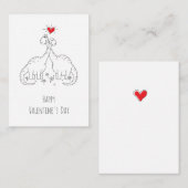 Gelukkig Valentijnsdag hartliefde dinosaurussen Notitiekaartje (Voorkant / Achterkant)