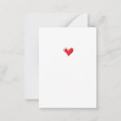 Gelukkig Valentijnsdag hartliefde dinosaurussen Notitiekaartje (Achterkant)