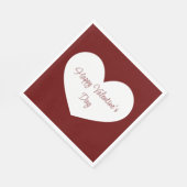 Gelukkig Valentijnsdag Heart Cute Red Party Servet (Hoek)