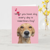 Gelukkig Valentijnsdag Hondenliefhebber Kaart (Gele Bloem)