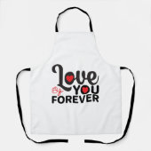 Gelukkig Valentijnsdag - hou van je eeuwig Afbeeld Schort (Voorkant)