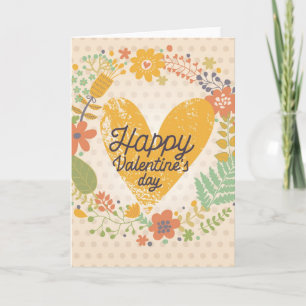 Gelukkig Valentijnsdag Kaart in Felle Kleuren