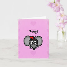 Gelukkig Valentijnsdag kaart met Miki de Muis