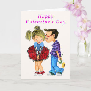 Gelukkig Valentijnsdag Kaart Romantic Couple Love