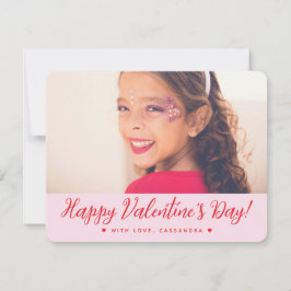 Gelukkig Valentijnsdag Kaart voor Kinderen School Notitiekaartje