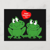 Gelukkig Valentijnsdag kikkervis-briefkaart Feestdagenkaart (Voorkant)