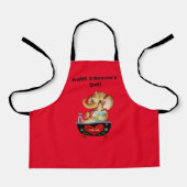 Gelukkig Valentijnsdag Kinder Koken Schort Elephan (Voorkant)